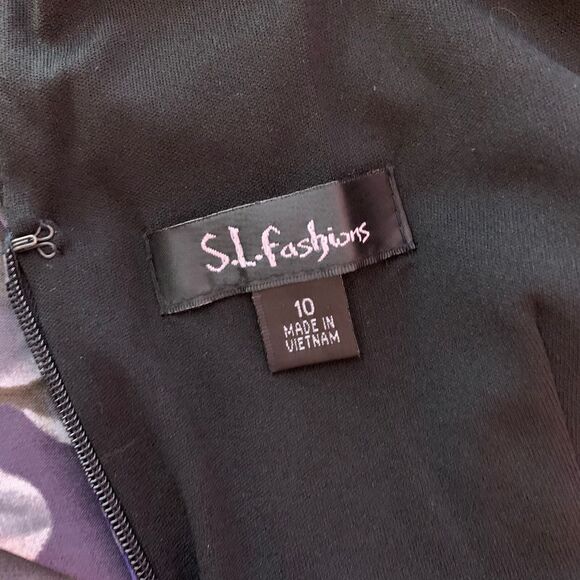 SL Fashions Dress Halter Maxi chiffon Floral Gown Wedding Party Classic Floral - Picture 12 of 16